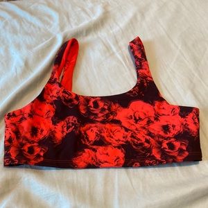 Alo yoga vapor roses bra-cherry